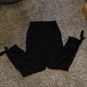 Lucy Love Black Pants with Tie-Cuff